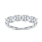 A Luxurious And Fashionable Minimalist Jewelry Ring Featuring Top-quality Moissanite, Made Of S925 Silver Electroplated With Platinum.