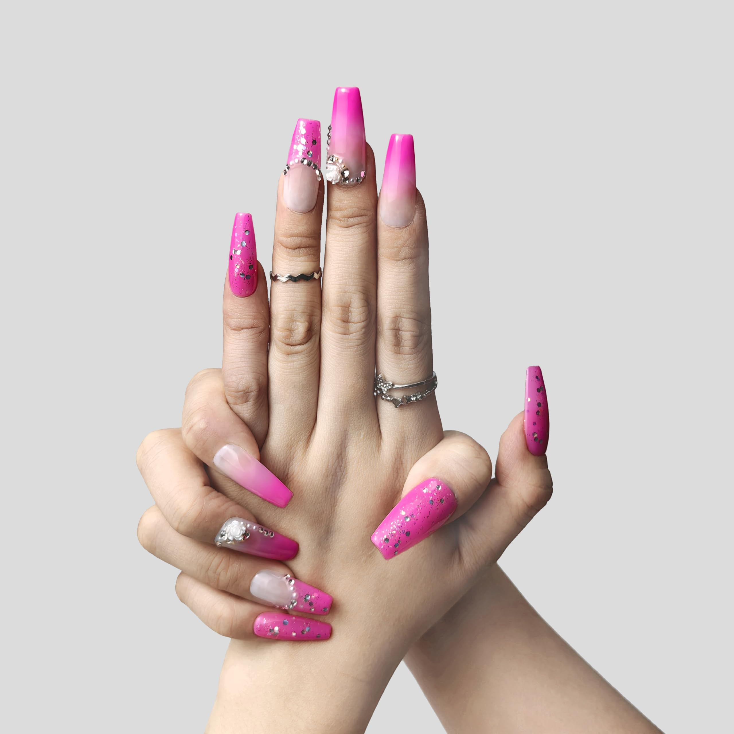 GGddsha Nails Handmade Pmma Acrylic Nails Press On NailsShort