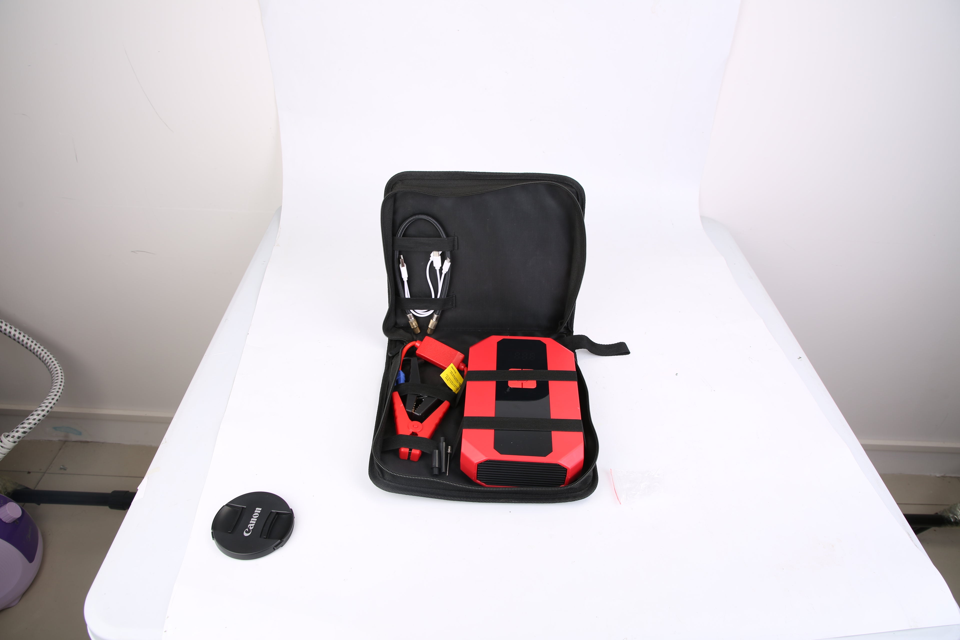 1Pc Portable Car Jump Starter Air Compressor