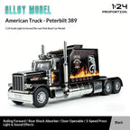 Rear Pull Truck -1-24 Ratio Collectible Alloy Model Car Toy With Realistic Design, Detailed Wheels And Chrome Elements, Perfect Gift For Young People, Birthday Present