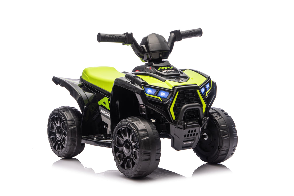 Ride On ATV, 6V Mini Off-Road Battery Powered Motorized Quad For Kids, Anti-Slip Wheels, RWD 4-Wheeler Electric Ride On Toy Car For Toddlers 3-5