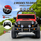 24V Children's Riding Toy, 2-seater Children's Electric Car With Remote Control, 4WD Motor