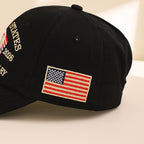 European And American Fashion Embroidery American Landmark Flag Baseball Cap Fashionable Embroidered Words Soft-brimmed Baseball Cap Suitable For Daily Commuting