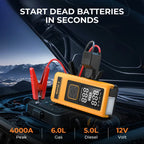 S ZEVZO 2 In 1 4000A Car Jump Starter With Air Compressor
