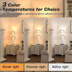 Creative Double Question Mark Elegant White Desktop Lamp, USB Power Supply - Three Color Lighting, Suitable For Bedroom