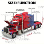 Rear Pull Truck -1-24 Ratio Collectible Alloy Model Car Toy With Realistic Design, Detailed Wheels And Chrome Elements, Perfect Gift For Young People, Birthday Present