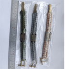 Braided Paracord Bracelet With Survival Zinc Alloy Adjusting Buckle