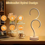Creative Double Question Mark Elegant White Desktop Lamp, USB Power Supply - Three Color Lighting, Suitable For Bedroom