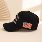 European And American Fashion Embroidery American Landmark Flag Baseball Cap Fashionable Embroidered Words Soft-brimmed Baseball Cap Suitable For Daily Commuting